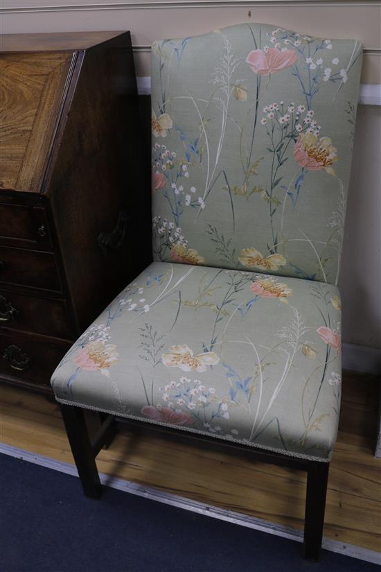 A pair of George III mahogany side chairs